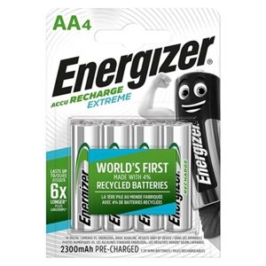 Energizer - Extreme Batteria Ricaricabile Hr6 Aa 2300mah 4 Unit