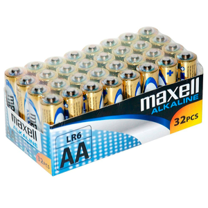 Maxell - Batteria Alcalina Aa Lr6 Pacco*32 Uds