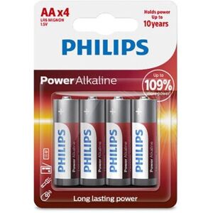 Philips - Power Batteria Alcalina Aa Lr6 Blister * 4