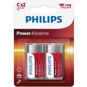 Philips - Power Alkaline Pila C Lr14 Blister * 2