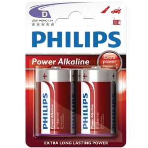 Philips - Power Alkaline Pila D Lr20 Blister * 2