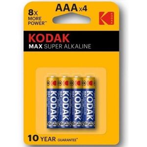 Kodak - Batteria Max Super Alcalina Aaa Lr03 Blister * 4