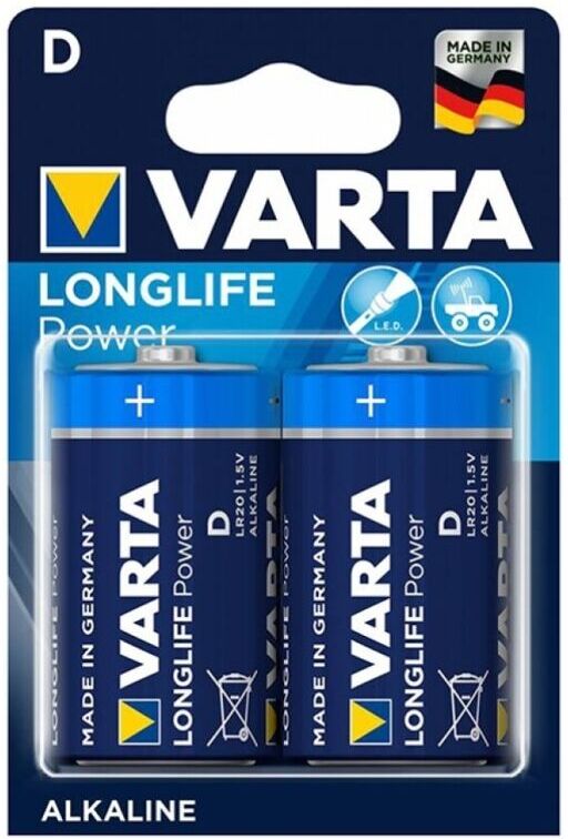 Varta - Longlife Power Batteria Alcalina D Lr20 2 Unità