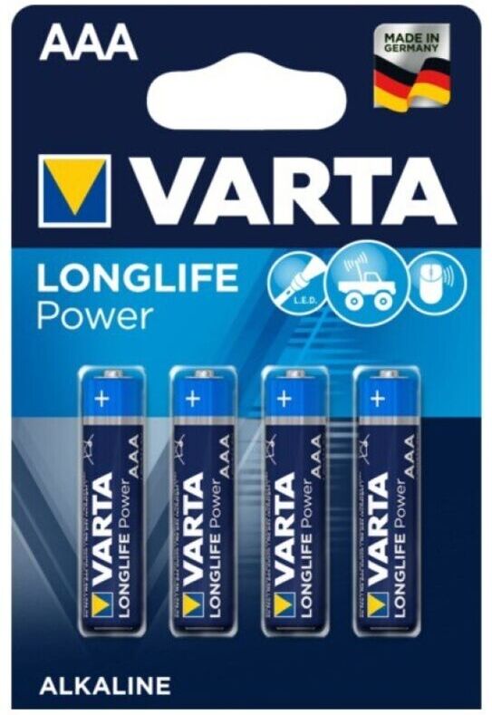 Varta - Longlife Power Batteria Alcalina Aaa Lr03 4 Unità