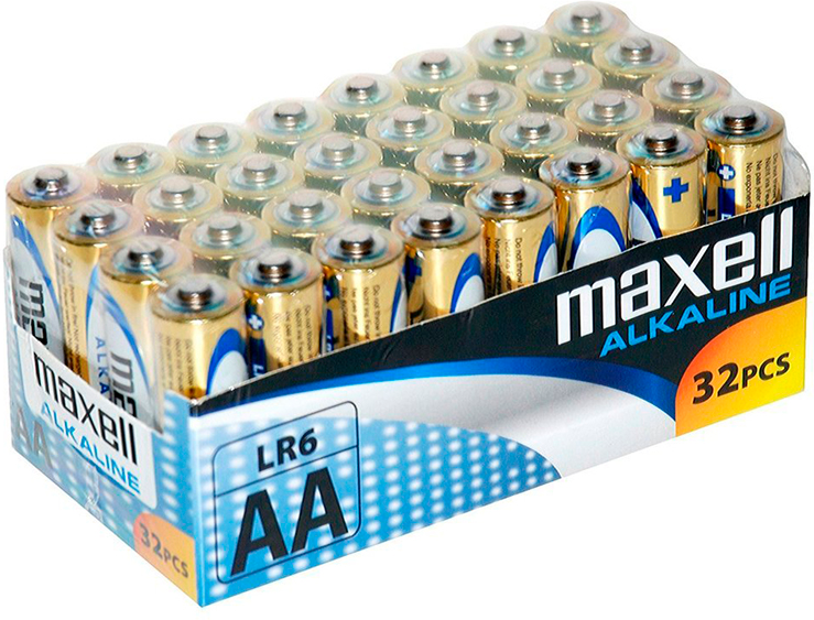 Maxell - Batteria Alcalina Aa Lr6 Pacco*32 Uds