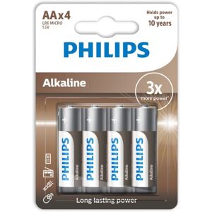 Philips - Batterie Alcaline Aa Lr6 Confezione Da 4