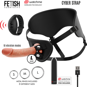 Fetish Submissive Cyber Strap - Imbragatura Con Dildo E Telecomando Bullet Tecnologia Watchme L