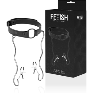 Fetish Submissive Bondage Fetish Submissive - Anello Gag Con Morsetti Per Capezzoli