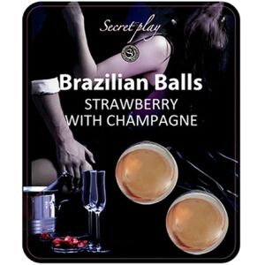 secretplay cosmetic secretplay - set di palline brasiliane fragola e champagne