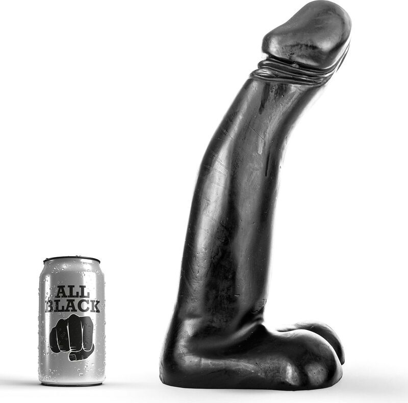 All Black - Dildo Fisting Nero Realistico 29 Cm