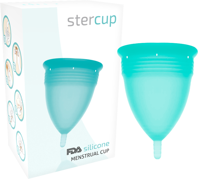 Stercup - Coppa Mestruale In Silicone Fda Taglia L Acquamarina