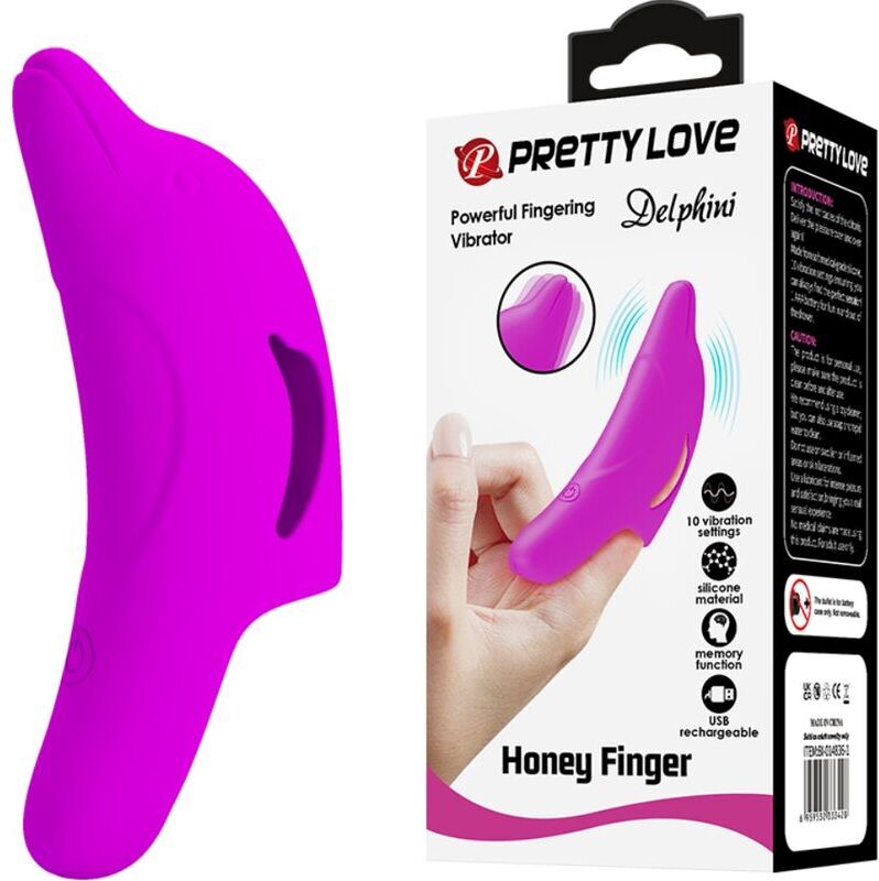 Pretty Love - Potente Stimolatore Delle Dita Delphini Viola