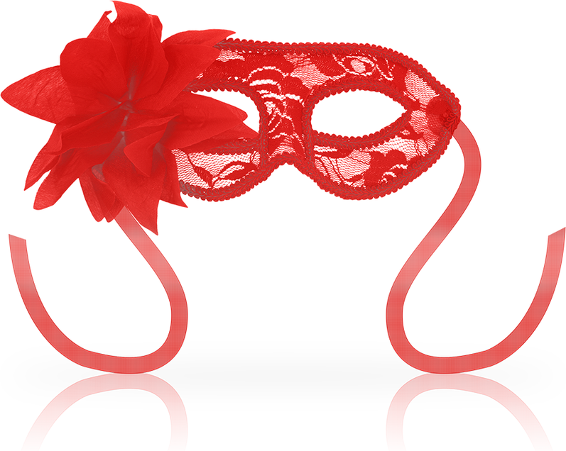 Ohmama Masks Ohmama - Maschere Maschere Con Pizzo E Fiore Rosso