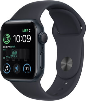 Apple Watch SE 2a Gen. GPS 40mm alluminio mezzanotte con cinturino Sport mezzanotte Usato Grado A