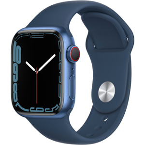 Apple Watch Series 7 GPS + Cellular 41mm alluminio blu con cinturino Sport blu abisso Usato Grado B