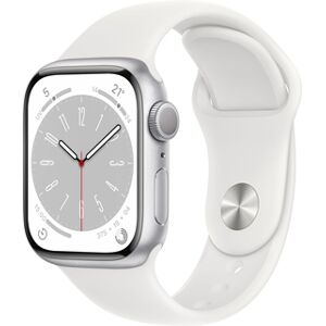 Apple Watch Series 8 GPS 41mm cassa in alluminio color argento con cinturino Sport bianco Usato Grado A