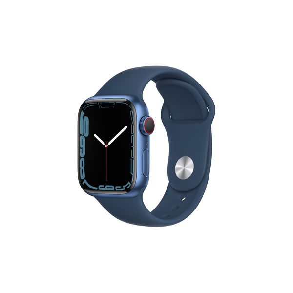 apple watch series 7 gps + cellular 41mm alluminio blu con cinturino sport blu abisso usato grado b