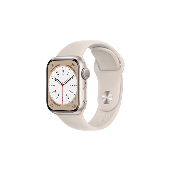 apple watch series 8 gps 41mm alluminio galassia con cinturino sport galassia usato grado b