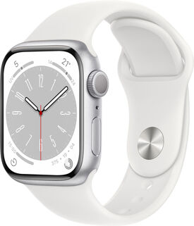 Apple Watch Series 8 GPS 41mm cassa in alluminio color argento con cinturino Sport bianco Usato Grado A