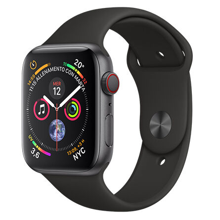 Apple Watch Series 4 GPS + Cellular 44mm alluminio grigio siderale con cinturino mezzanotte Usato Grado B