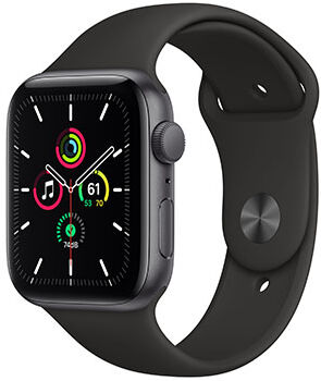 Apple Watch SE GPS 44mm alluminio grigio siderale con cinturino Sport nero Usato Grado A