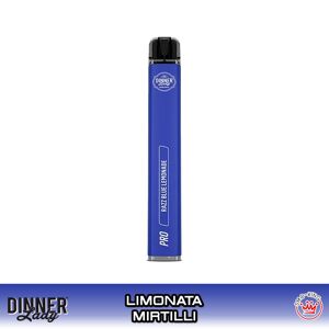 Dinner Lady RAZZ BLUE LEMONADE VAPE PEN PRO Sigaretta Usa e Getta 600 Puff