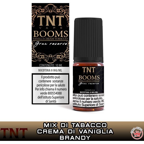 tnt vape booms vct gran reserve 10 ml liquido pronto nicotina