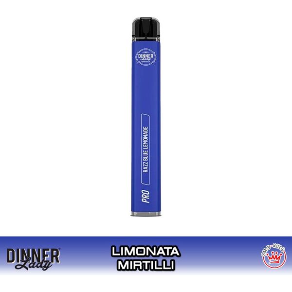 dinner lady razz blue lemonade vape pen pro sigaretta usa e getta 600 puff