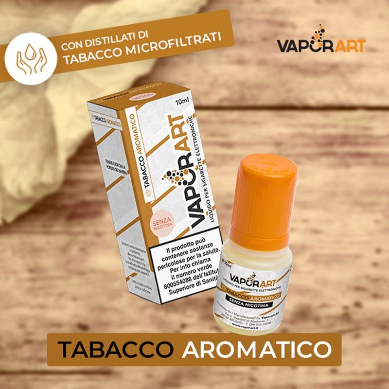 vaporart tabacco aromatico distillati 10 ml liquido pronto nicotina