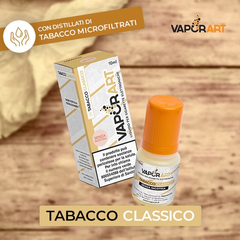 vaporart tabacco classico distillati 10 ml liquido pronto nicotina