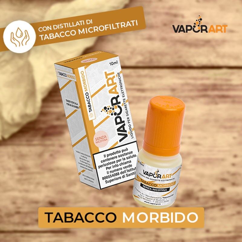 vaporart tabacco morbido distillati 10 ml liquido pronto nicotina