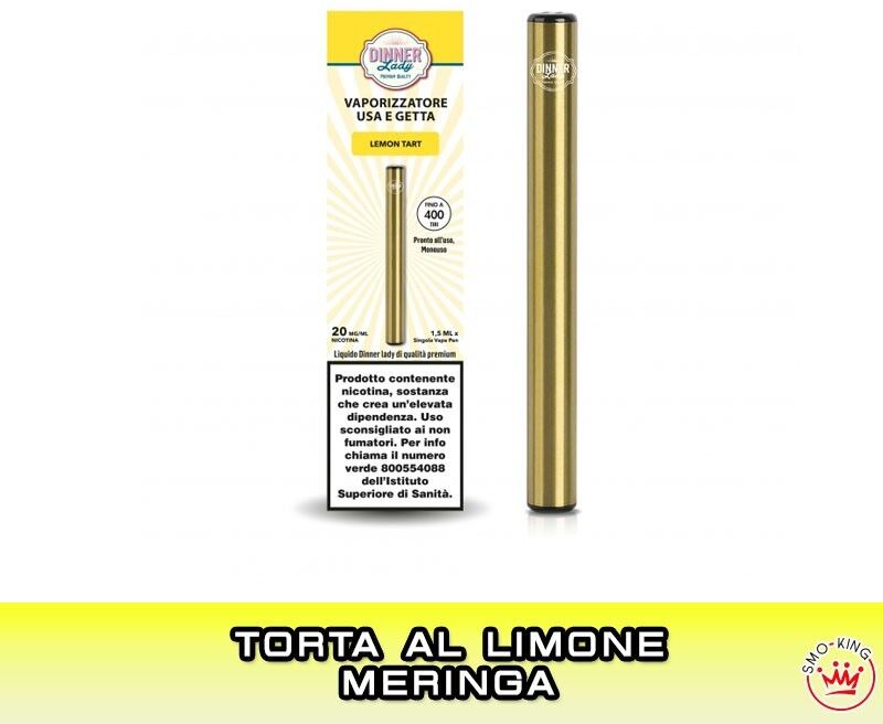 dinner lady lemon tart vape pen sigaretta usa e getta 400 puff