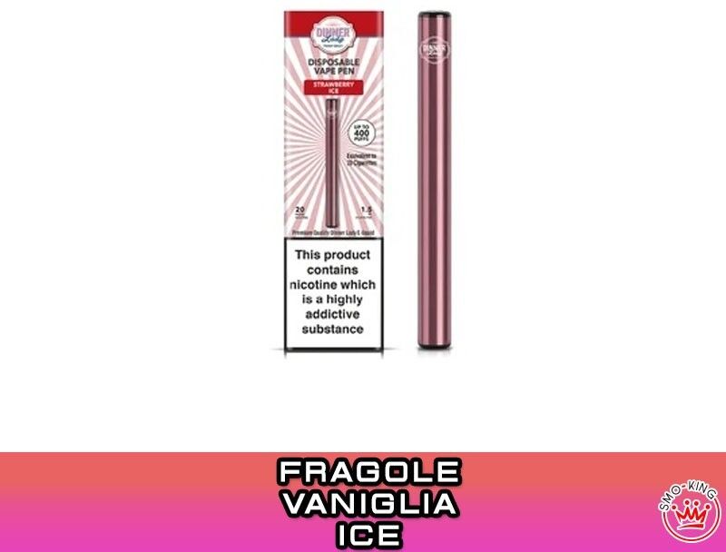 dinner lady strawberry ice vape pen sigaretta usa e getta 400 puff