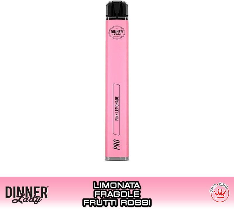 dinner lady pink lemonade vape pen pro sigaretta usa e getta 600 puff