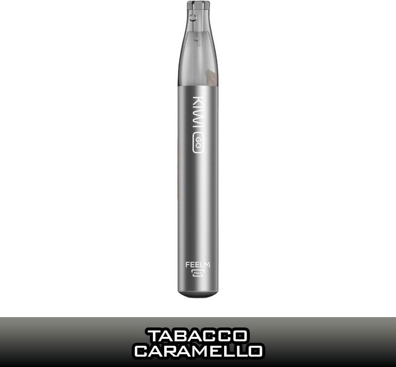 kiwi vapor kiwi go caramel tobacco sigaretta usa e getta 750 puff