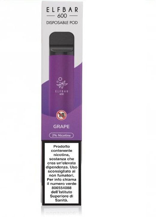 Elfbar 600 Grape Sigaretta Usa e Getta