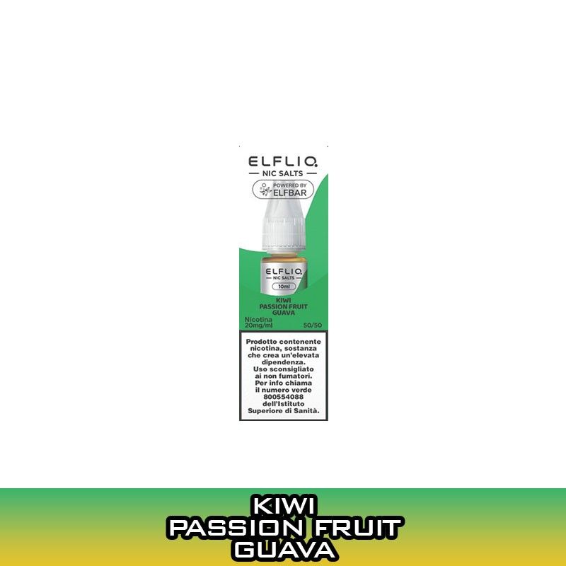 Elfbar KIWI PASSION FRUIT GUAVA Liquido Pronto Nicotina 10 ml Elfliq by