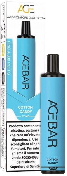 AGEBAR Cotton Candy 400mAh Sigaretta Usa e Getta 800 Puff