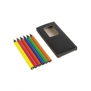 Gedshop 1000 Set di 6 matite in legno colorate fluo neutro o personalizzato