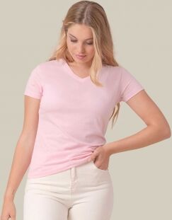 JHK 100 T-shirt regular lady comfort v-neck neutro o personalizzato