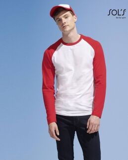 Sol's 100 T-shirt uomo bicolore Funky Lsl neutro o personalizzato