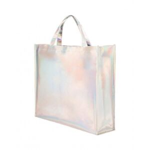 Gedshop 1000 Borsa shopping in tnt laminato iridescente neutro o personalizzato