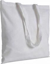 Gedshop 1000 Shopper in cotone bianco manici lunghi 180 gr neutro o personalizzato