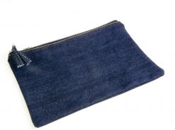 Gedshop 1000 Pochette in denim con zip neutro o personalizzato