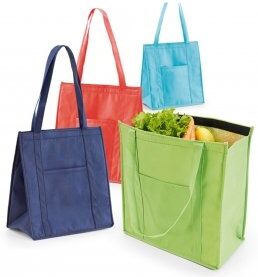 Gedshop 1000 Shopper termica in TNT chiusura con velcro 32 x 35 x 17 cm neutro o personalizzato