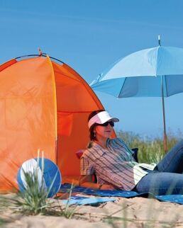 Gedshop 1000 Parasole da spiaggia CLOUDY neutro o personalizzato