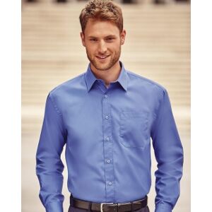 Russell 100 Camicia Popeline puro cotone maniche lunghe neutro o personalizzato