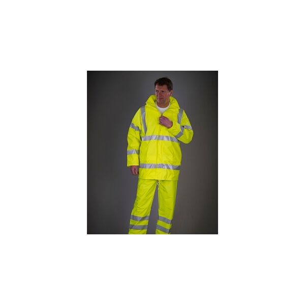 yoko 100 giacca antipioggia traspirante hi-vis soft flex neutro o personalizzato