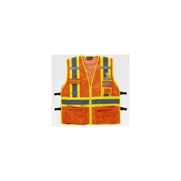 workteam 100 gilet con bande rifrangenti combinate sul petto neutro o personalizzato