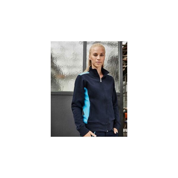 james & nicholson 100 felpa da lavoro con zip sweat-level 2 donna neutro o personalizzato